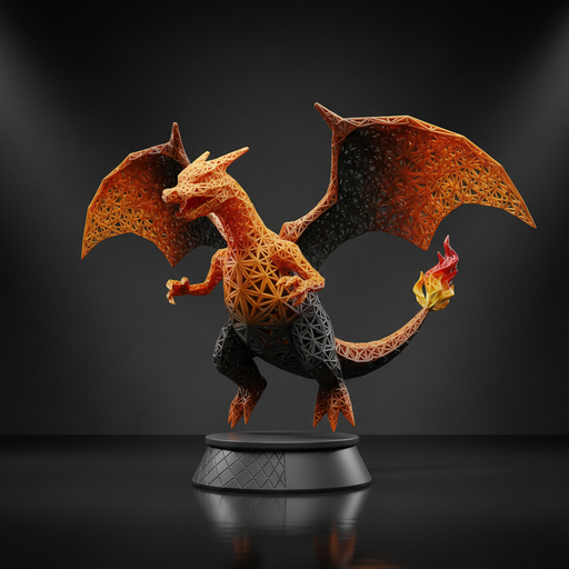 Charizard Voronoi Sanat Edisyonu
